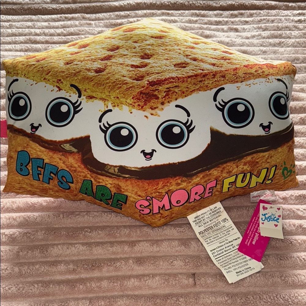 Vintage y2k original Justice S'mores BFFs Autograph Pillow